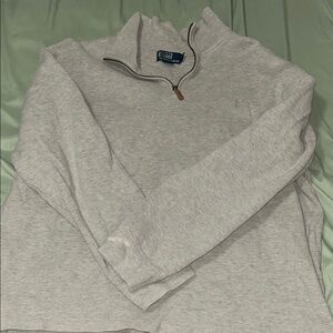 Ralph Lauren Men's Gray Quarter-Zip Sweater